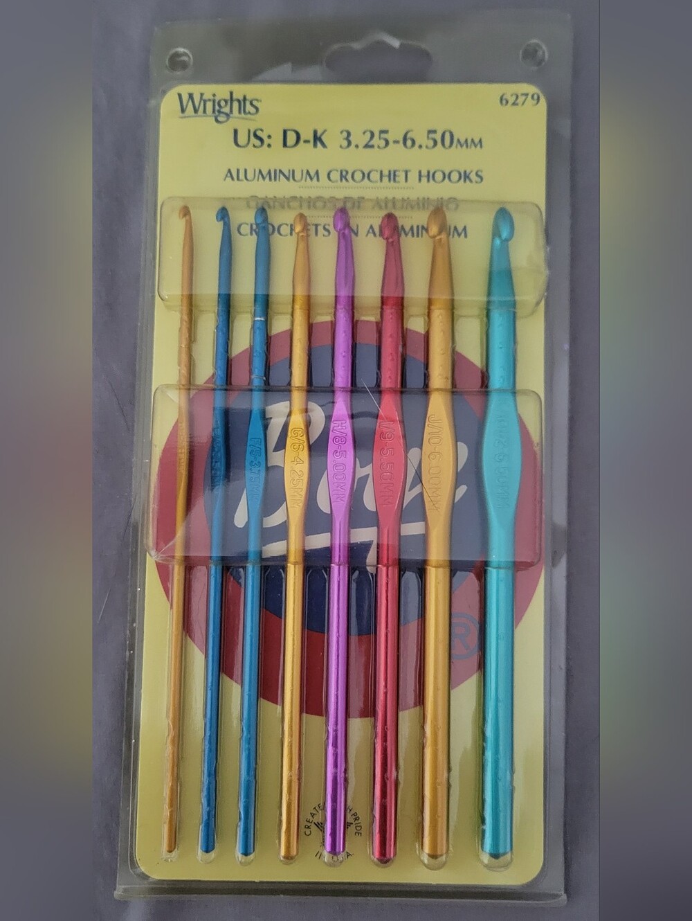 Assorted Color Aluminum Crochet Hook Set by